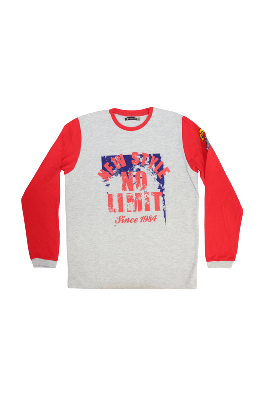 No Limit bodi bluza za dečake (siva/crvena)