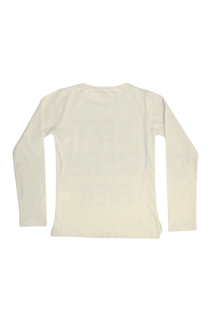 Best Selfie Ever bodi bluza za devojčice (bež)